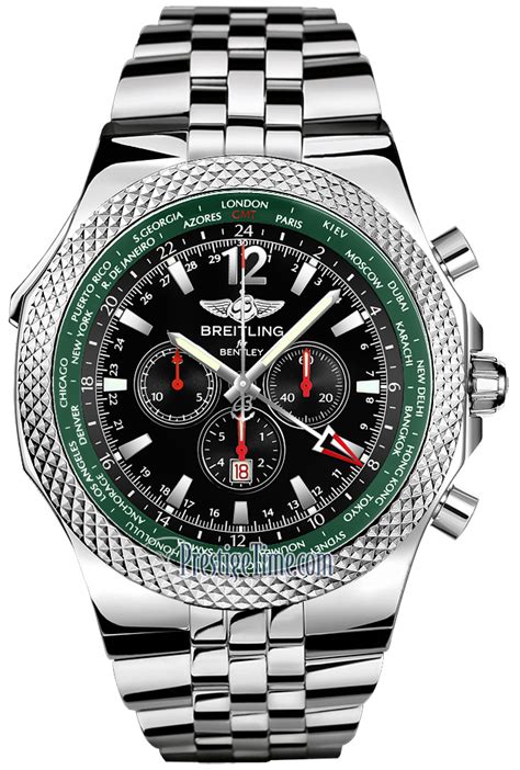 breitling men's a47362s4 b919 bentley gmt chronograph watch|Breitling Men's A47362S4.